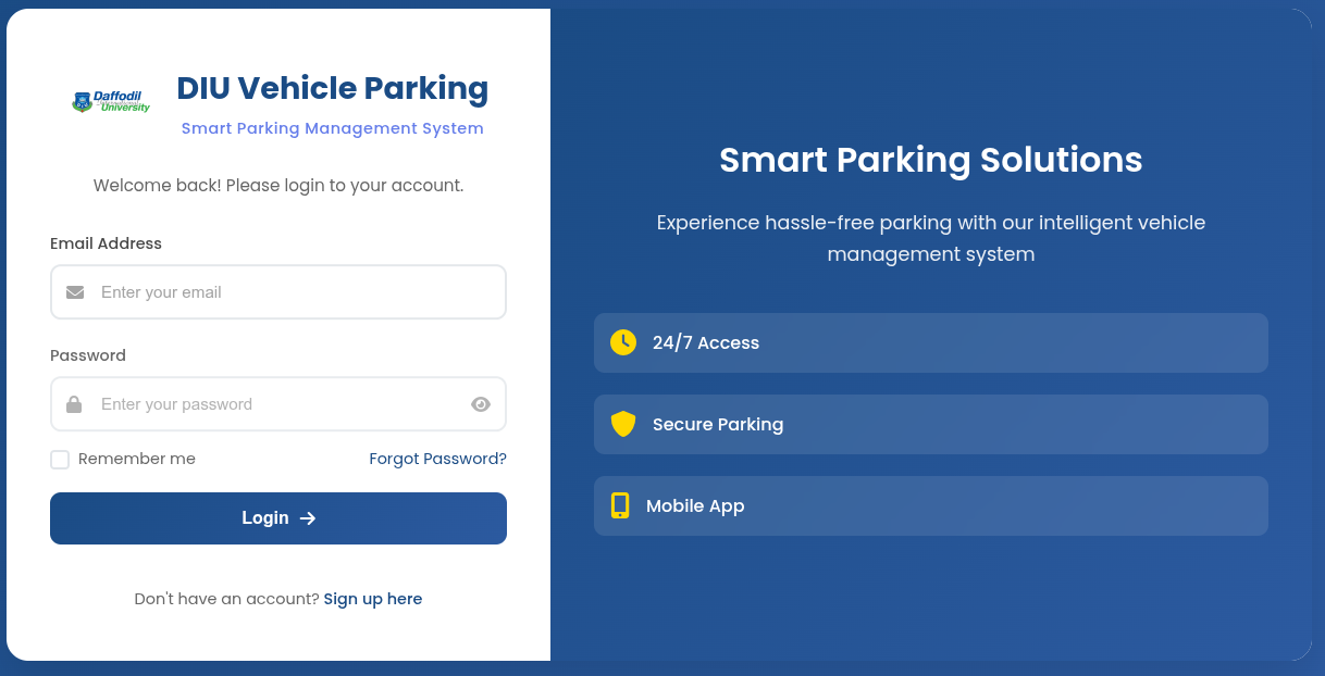 DIU Smart Parking preview
